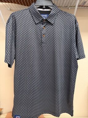 SECTION 119 GRATEFUL DEAD PERFORMANCE POLO BLACK/WHITE - M